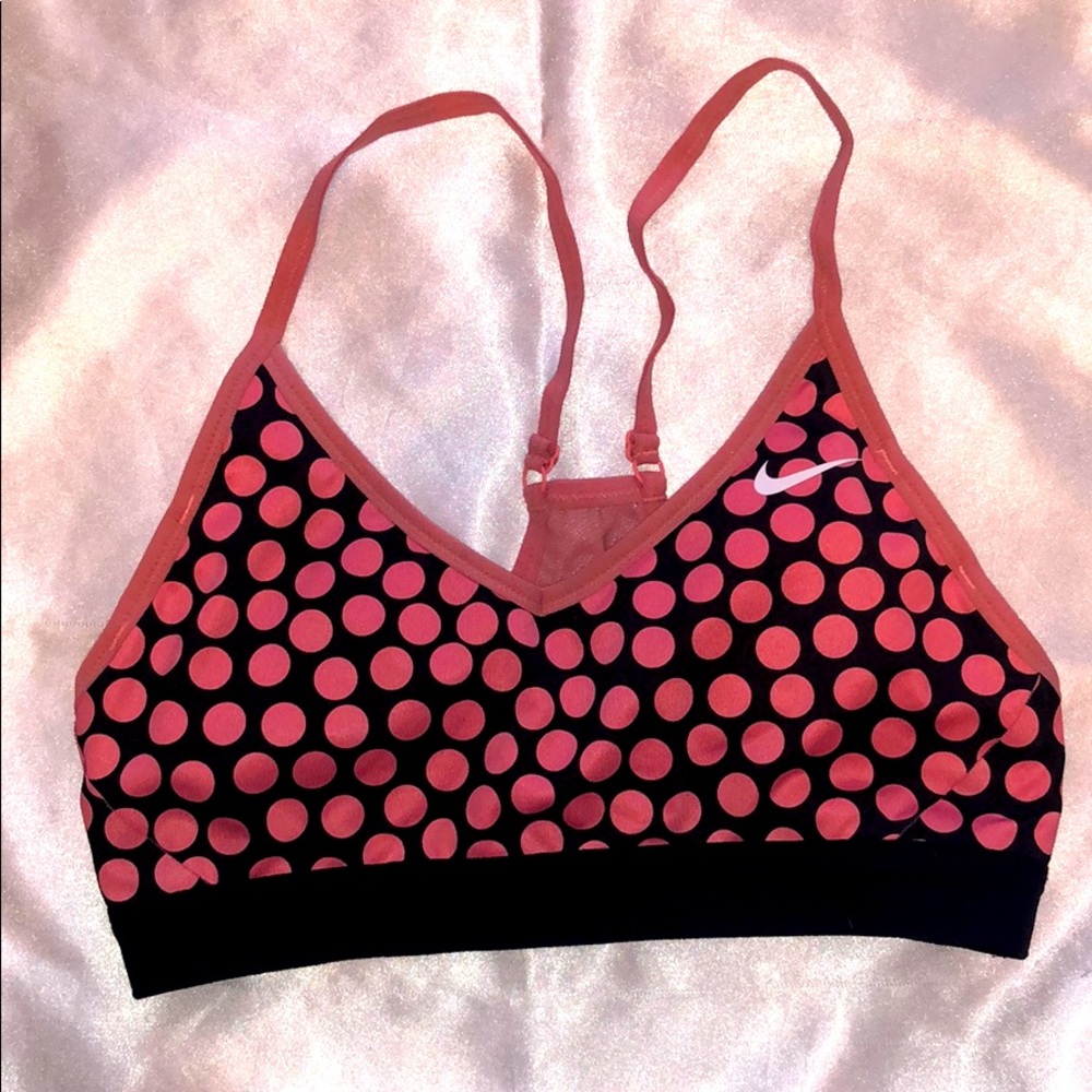 Nike Pink Polkadot Sports Bra